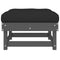 Tuinvoetenbanken met kussens 2 st massief grenenhout grijs