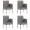 Tuinstoelen 4 st poly rattan antraciet