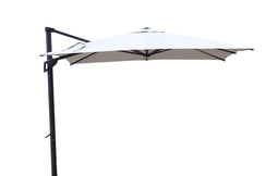 INOWA Zweefparasol 3x3 mtr Aluminum-lichtgrijs