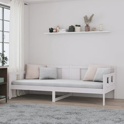 Slaapbank massief grenenhout wit 80x200 cm