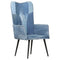 Fauteuil canvas denim patchwork
