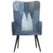 Fauteuil canvas denim patchwork