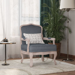 Fauteuil 64x64x90 cm fluweel donkergrijs