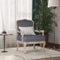 Fauteuil 64x64x90 cm fluweel donkergrijs