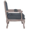 Fauteuil 64x64x90 cm fluweel donkergrijs