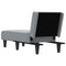 Chaise longue stof lichtgrijs