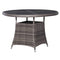 Tuintafel 110x74 cm poly rattan grijs