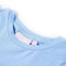 Kindershirt met ruches aan de mouwen glitterprint 116 lichtblauw