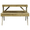 Picknicktafel 105x134x75 cm gempregneerd grenenhout