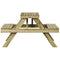 Picknicktafel 105x134x75 cm gempregneerd grenenhout