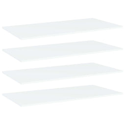 Wandschappen 4 st 80x20x1,5 cm spaanplaat wit