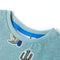 Kindershirt 140 gemleerd lichtgroen