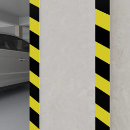 Muurbeschermers 6 st 50x10x2 cm EVA-schuim geel en zwart