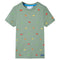 Kindershirt met korte mouwen 92 kakikleurig