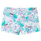 Kindershorts met trekkoord 140 ecru en donkermint