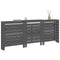 Radiatorombouw 210x21x85 cm massief grenenhout grijs