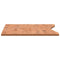 Bureaublad 100x(45-50)x1,5 cm massief beukenhout