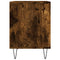 Nachtkastje 40x35x50 cm bewerkt hout gerookt eikenkleurig
