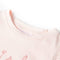 Kindershirt met ruches aan de mouwen glitterprint 128 zachtroze