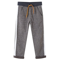 Kinderjoggingbroek 128 gemleerd donkergrijs