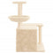 Kattenmeubel met sisal krabpalen 83 cm crmekleurig