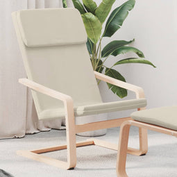 Relaxstoel stof crmekleurig