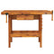Werkbank met lade en bankschroeven 124x52x83 cm acaciahout