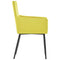 Eetkamerstoelen met armleuningen 2 st stof geel