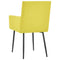 Eetkamerstoelen met armleuningen 2 st stof geel