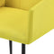 Eetkamerstoelen met armleuningen 2 st stof geel