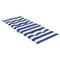 Stoelkussens 2 st hoge rug gestreepte stof wit en blauw