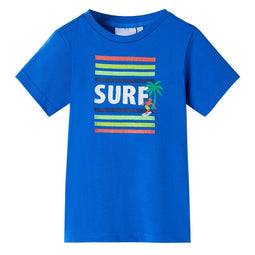 Kindershirt 128 felblauw