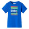 Kindershirt 128 felblauw