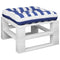 Palletkussen gestreept 50x50x12 cm stof blauw en wit