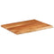 Bureaublad rechthoekig natuurlijke rand 90x80x2,5 cm acaciahout
