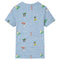 Kindershirt 116 gemleerd blauw