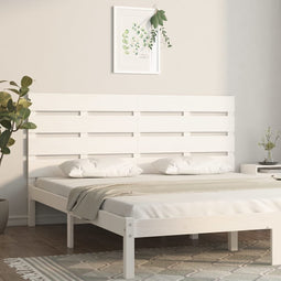 Hoofdbord 135x3x80 cm massief grenenhout wit