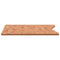 Bureaublad 110x(55-60)x1,5 cm massief beukenhout