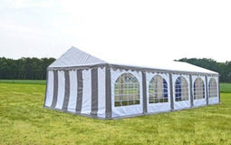 Premium Partytent PVC 6x10x2 mtr in Wit-Grijs