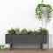 Plantenbak verhoogd 101x30x38 cm massief grenenhout grijs