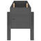 Plantenbak verhoogd 101x30x38 cm massief grenenhout grijs