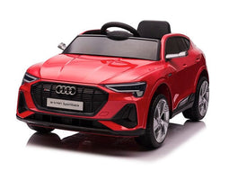Audi e-tron ,12 volt elektrische kinderauto met rubberen banden, leder zitje en meer!