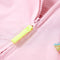 Kindervest met capuchon en rits 104 felroze