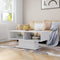 Salontafel 103,5x50x44,5 cm spaanplaat wit