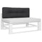 Palletkussen 120x40x12 cm stof zwart