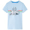 Kindershirt busjesprint 128 lichtblauw
