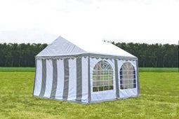 Premium Partytent PVC 3x3x2 mtr in Wit-Grijs