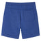Kindershorts met trekkoord 116 gemleerd blauw