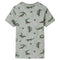 Kindershirt 104 gemleerd lichtkaki