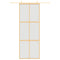 Schuifdeur 76x205 cm mat ESG-glas en aluminium goudkleurig